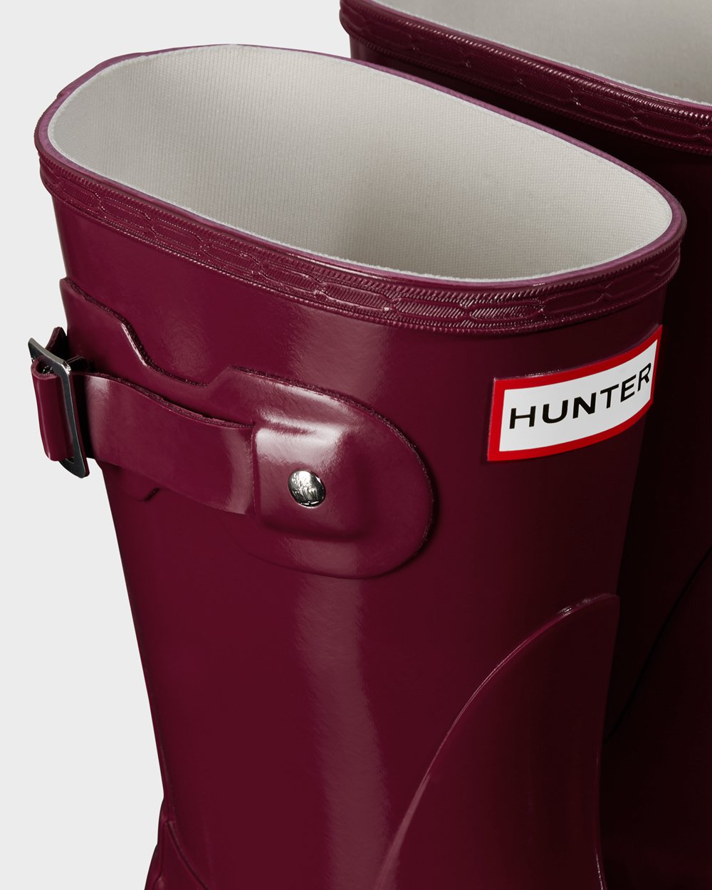 Galochas Curtas Hunter Feminina Vermelhas - Original Gloss - 20GADNFBY